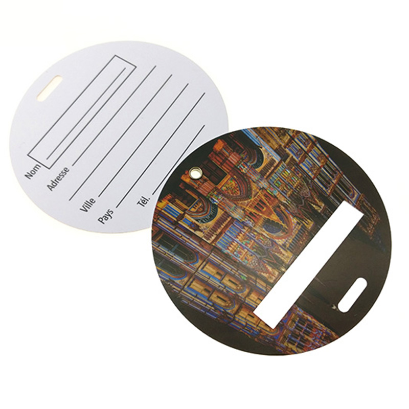 CR80 double sheet Plastic Luggage tag