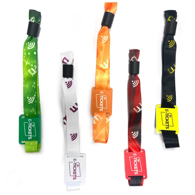 Custom Colorful RFID NFC Fabric Wristband