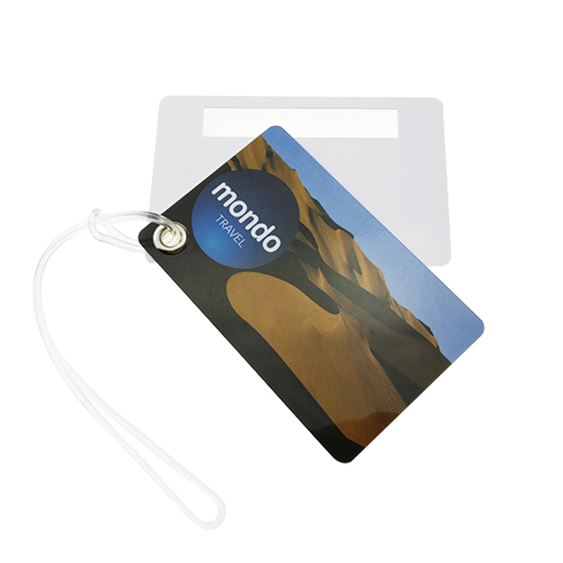 CR80 double sheet Plastic Luggage tag