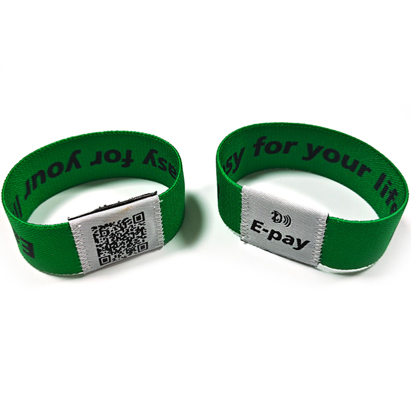 Printable QR CODE RFID Elastic NFC Bracelet