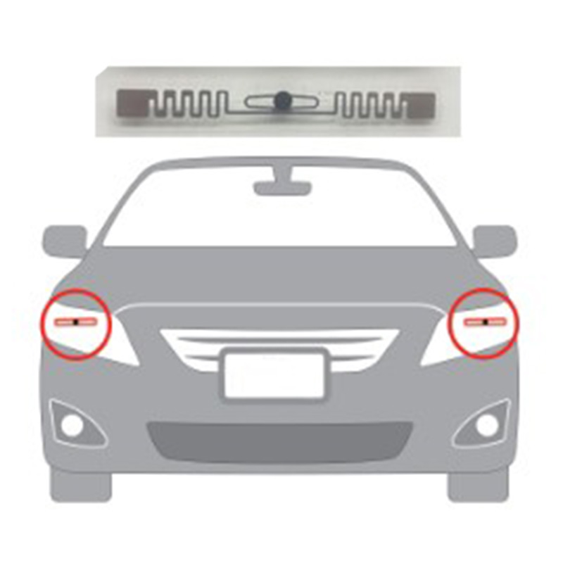 UHF Car Headlamp R6-P Windshield Sticker