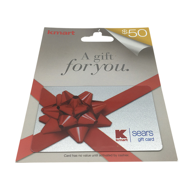 CR80 Custom Full Color PVC Gift Card with backer