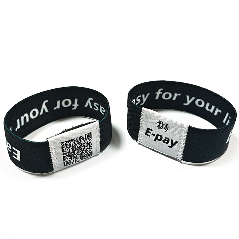 Printable QR CODE RFID Elastic NFC Bracelet