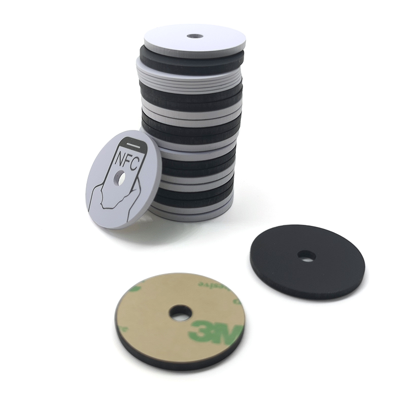 Round with Hole Laser Engrave LOGO NFC Patrol Tag