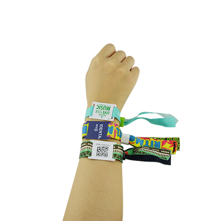 Custom Colorful RFID NFC Fabric Wristband