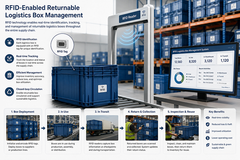 RFID Returnable Container Tags for Reusable Packaging and RTI Tracking