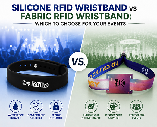 Silicone RFID Wristband vs Fabric RFID Wristband: Which to Choose for Your Events