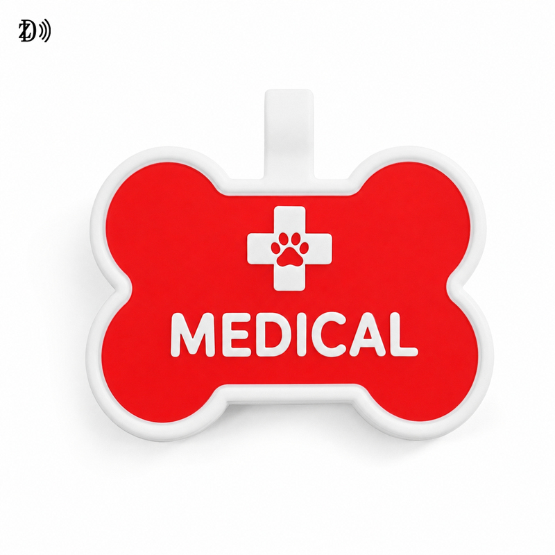 Custom NFC Silicone Pet Name Tag – Smart Collar Tag for Dogs and Cats