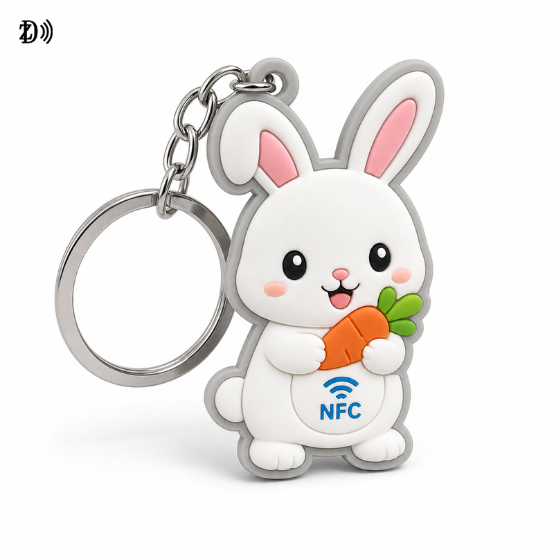 NFC Soft PVC Pet Keyring – Custom Cartoon Animal NFC Accessory