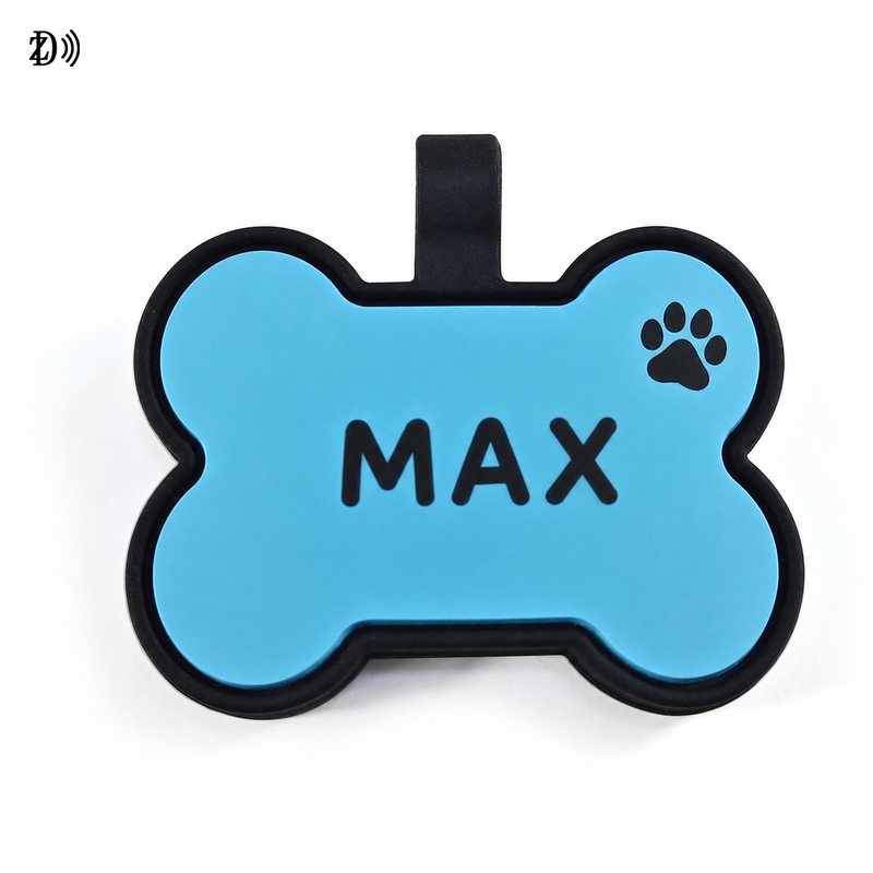 Bone Shape NFC Silicone Dog Tag – Custom Smart Pet ID Tag