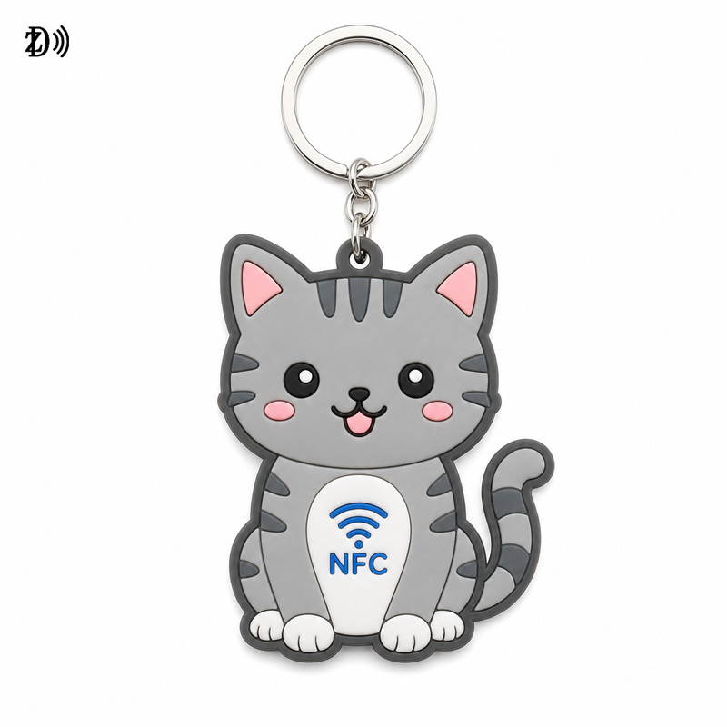 NFC Pet Soft PVC Keychain